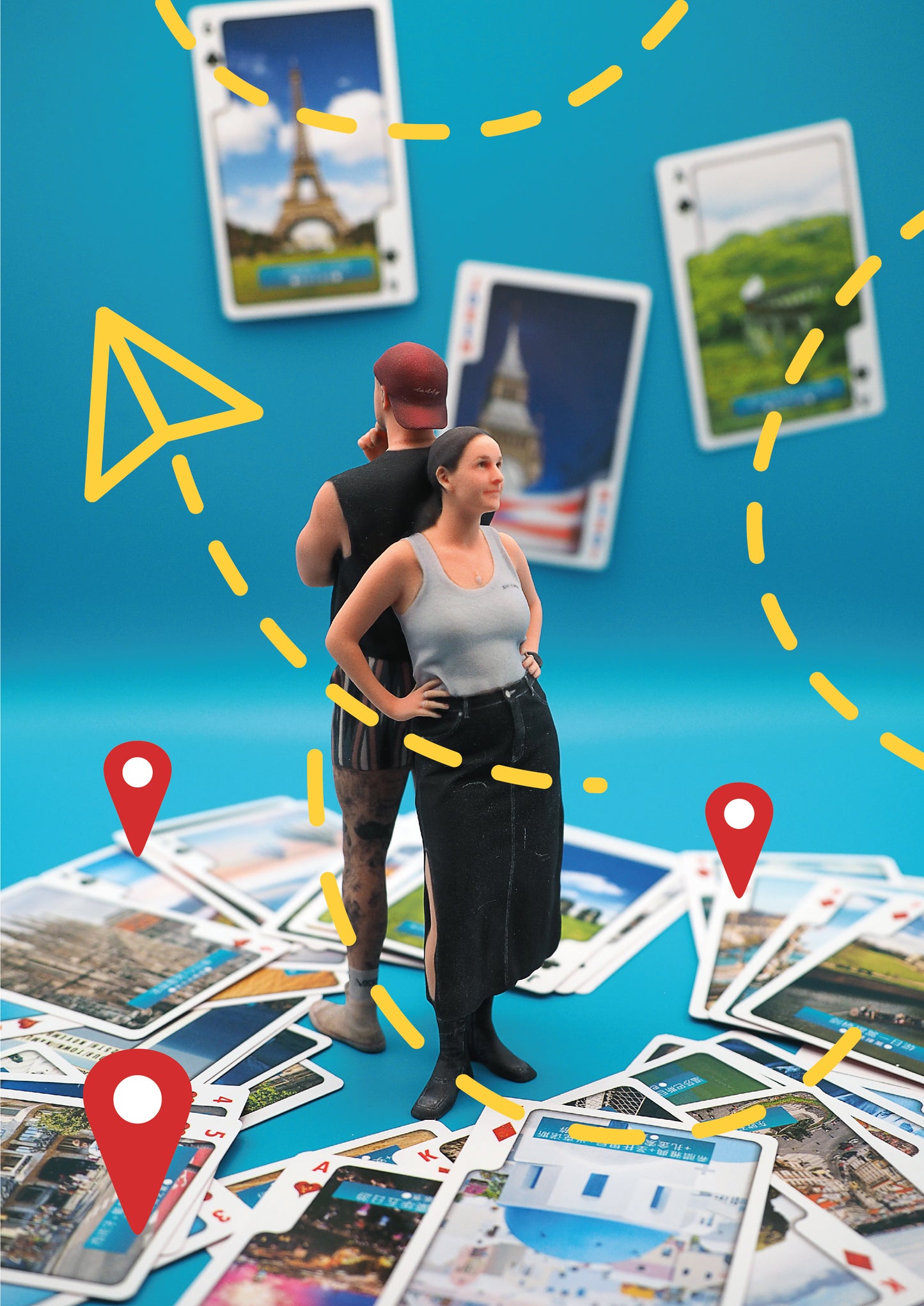 3D PRINTED COLOURFUL MINI FIGURE COUPLE