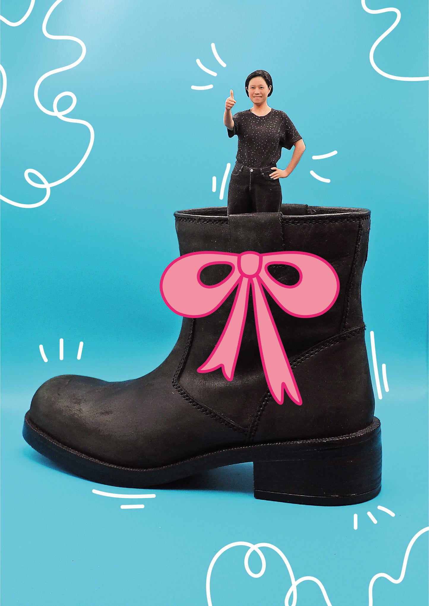 Shrink & Print single figure 3D printed in colour